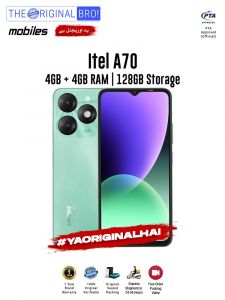 Itel A70 - 4GB RAM - 128GB Storage - PTA Approved - 12 Months Warranty - Green - The Original Bro Mobiles - TOB36